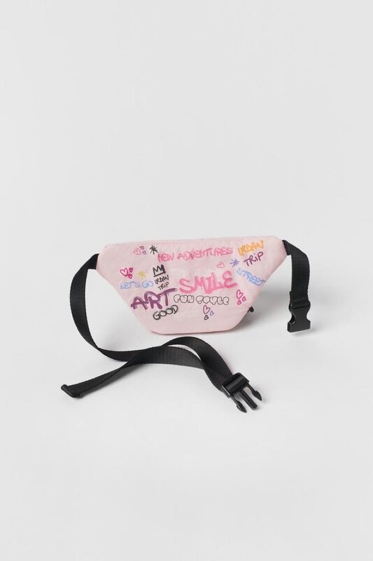 Mädchen Graffiti gedruckt Hüft taschen Kinder niedlichen Mini Single Shoulder Brusttaschen neuen Stil lässig Mode rosa Geldbörse