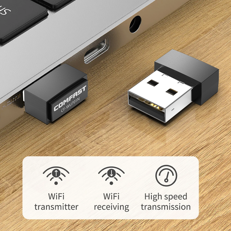 محول واي فاي USB صغير ، دونجل استقبال لاسلكي ، بطاقة شبكة ، كمبيوتر محمول ، كمبيوتر شخصي ، عصا واي فاي ، باعث مفتاح USB ، هوائي ، 150Mbps ، 802.11B ، g ، n