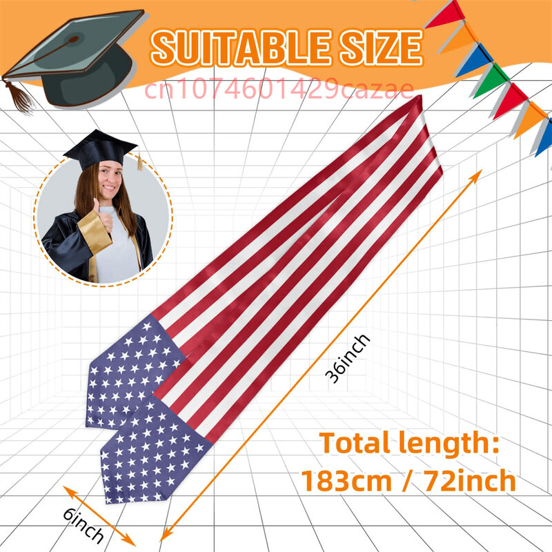 Iceland Flag Thick Graduation Sash Stole Scarf Double Sided Honor Stole For Graduation Students Class Of 2024