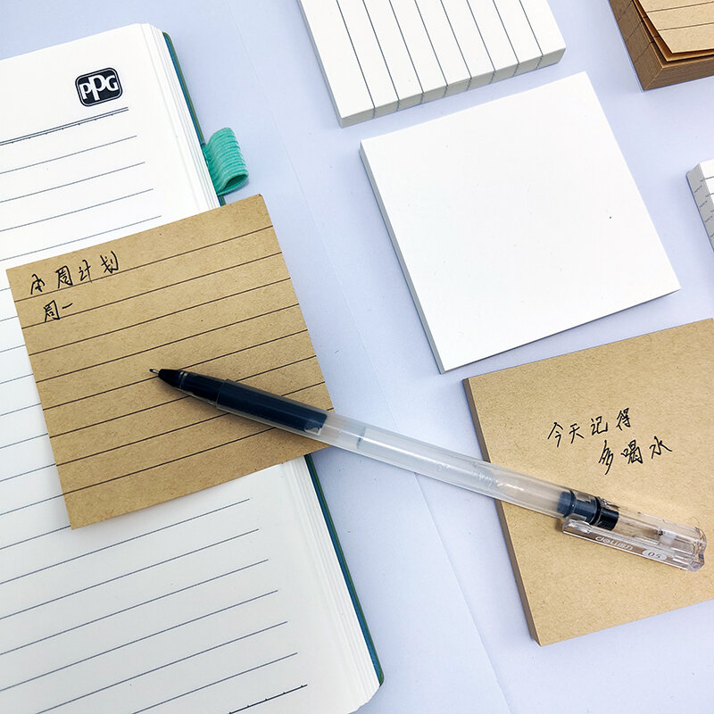 KindFuny alat tulis catatan tempel dasar Notepad Bookmark stiker catatan tempel dalam notebook Memo pad alat tulis Korea