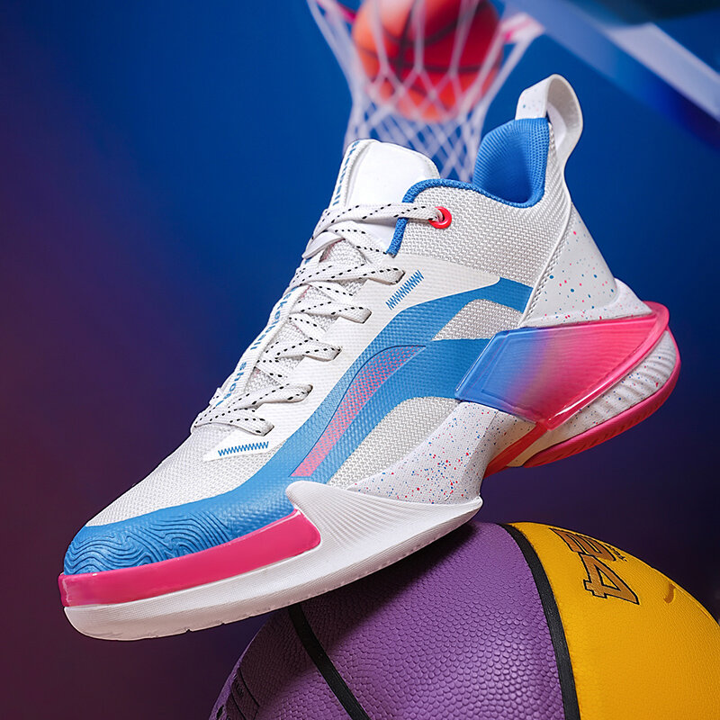 Высококачественная Мужская обувь для баскетбола дышащая обувь для баскетбола тренировочная обувь для мужчин трендовые профессиональные женские спортивные кроссовки