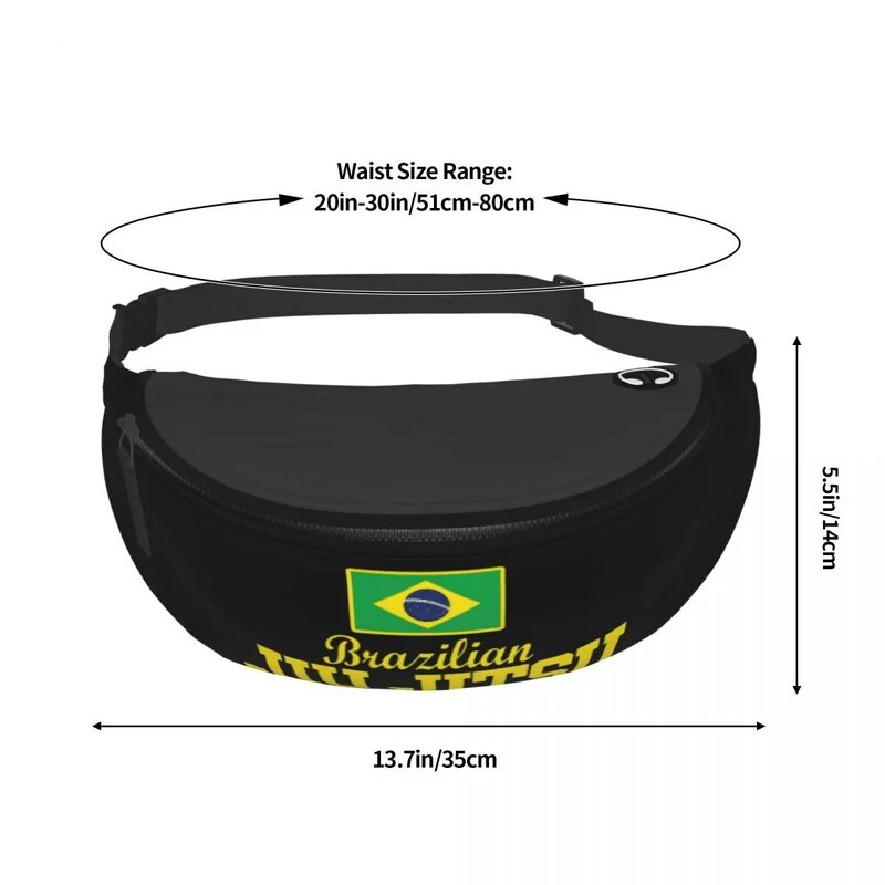 국기 텍스트 BJJ - MMA 브라질 주짓수 가슴 대각선 가방, 물건 패션, 여성용 만두 가방