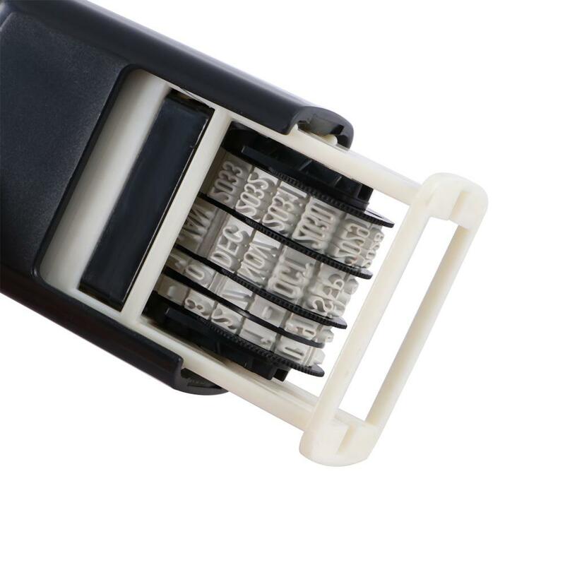 Mini batter Self-Inking comodo stampaggio metallo sigillo fai da te forniture per Scrapbooking sigillo della data forniture per ufficio Set di fango timbri della data