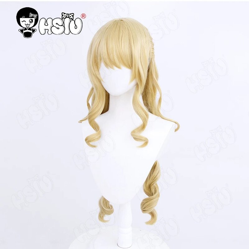 Navia Caspar Cosplay Wig Fiber synthetic wig Game Genshin Impact Cosplay Wig「HSIU 」Mix light gold Long Wig+Wig cap