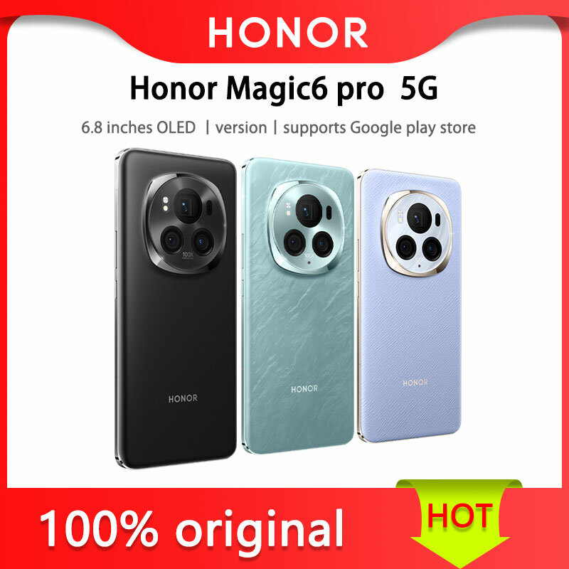Honra magic6 pro 5g cn versão, suporta google play store, terceira geração, snapdragon 8, plataforma móvel 6,8 polegadas oled 120