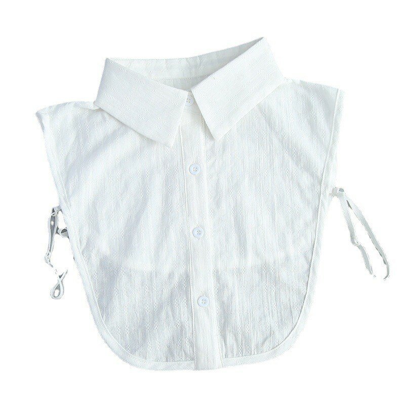 Camisa blanca con solapa desmontable para mujer, cuello falso, camisa Vintage, Media camisa, blusa, accesorios de cuello falso