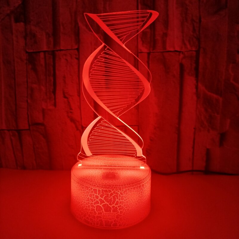 Nighdn-Veilleuse LED 3D Modèle ADN pour Enfants, Lampe de Nuit Icide, 7 Couleurs Proxy, Décoration de Chambre, Cadeaux d'Anniversaire