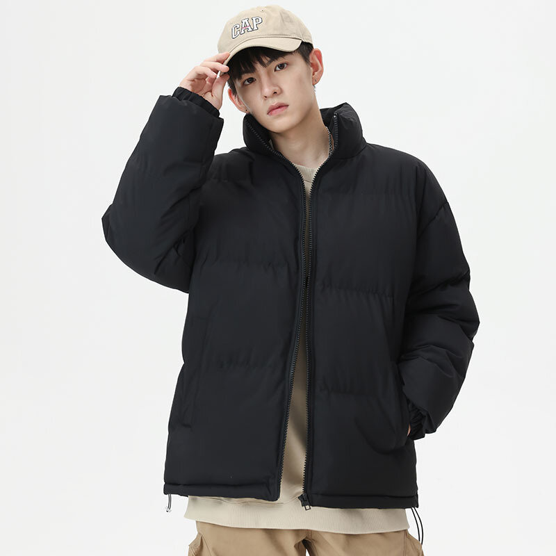 2024 nuovi parka da uomo invernali moda coreana colletto alla coreana piumino caldo spesso giacca a vento Casual cappotto imbottito termico