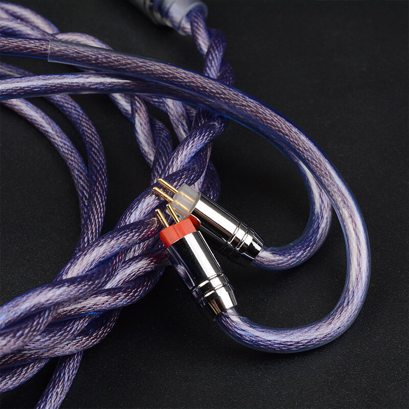 NiceHCK-auriculares IEM PurpleGem 7N OCC, enchapado en plata, Cable HiFi, MMCX, 2 pines, 4,4mm, equilibrado, valentía, invierno, KATO Yume 2
