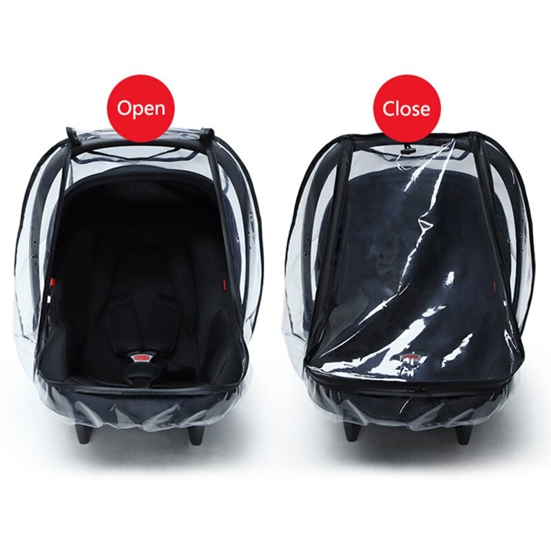 Baby Car Seat Rain Cover Food Grade EVA Stroller Weather Shield Clear Raincoat