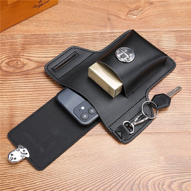 Multifunctional PU Leather Pack Phone Belt Bag Men Bag Cell Phone Loop Holster Phone Pouch Wallet High Quality Phone Case