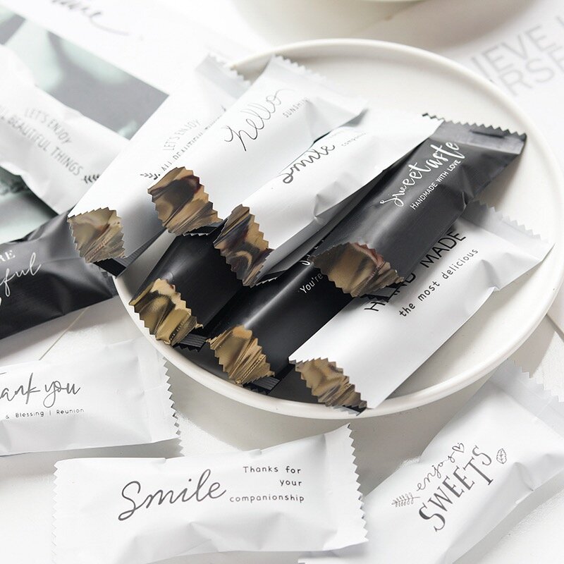 Prodotto personalizzato, sacchetti di imballaggio in plastica personalizzati per la stampa di piccole imprese tasca per bustine in lamina opaca di cioccolato gommoso fatto a mano