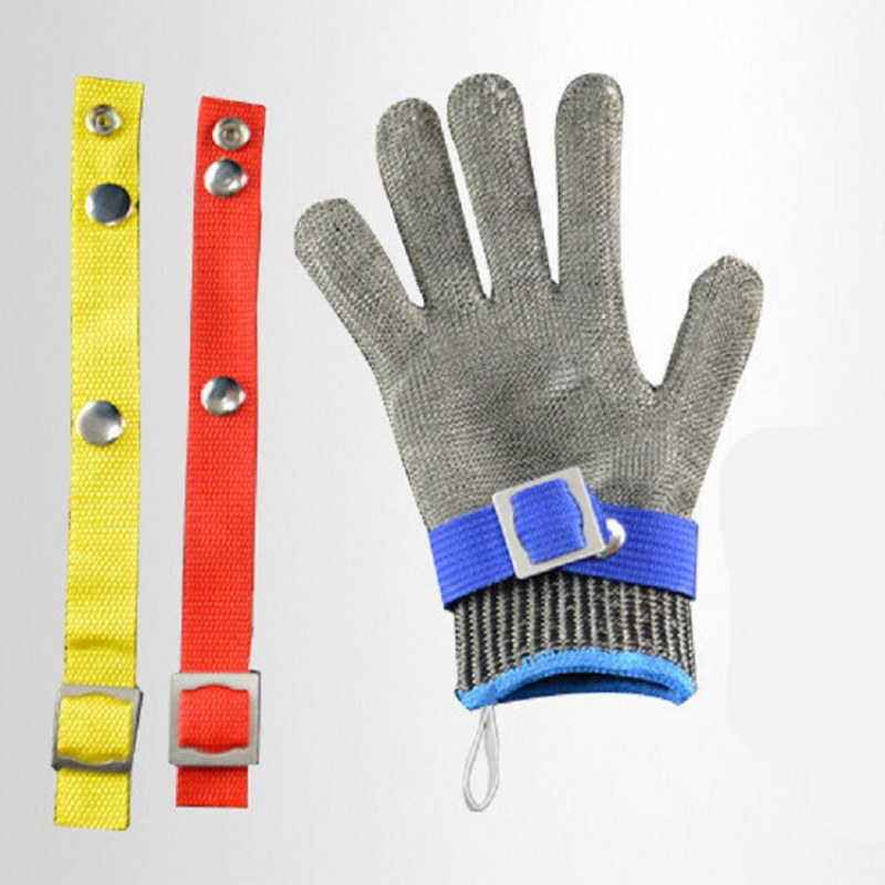 Aço inoxidável Grau 5 Anti-cut Wear-resistant Slaughter Jardinagem Mão Proteção Trabalho Seguro Aço Fio Luvas 1pcs