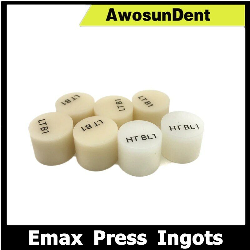 5 pces emax uso de laboratório dentadura material bloco cad tranlucency dental imprensa lingotes