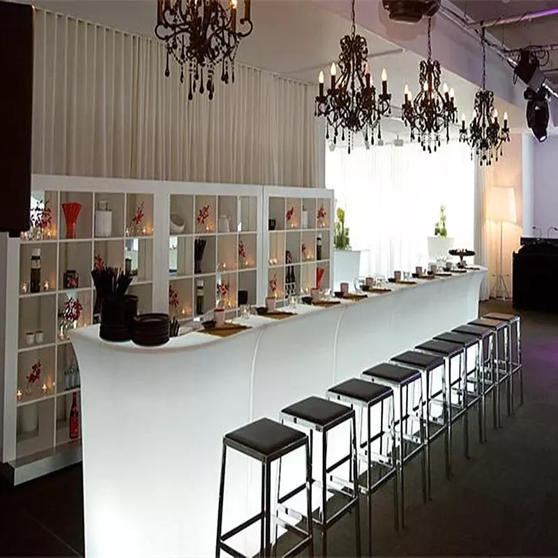 DJ Booth LED Light Up Mesa De Cocktail, mesa De Bar De Plástico, Conjunto De Suprimentos De Disco Ktv, Mobília Para Casa, Casamento