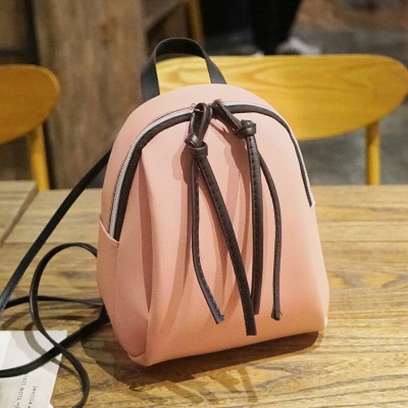 Tas ransel kecil wanita, tas bahu wanita multi-fungsi ransel Mini tas sekolah