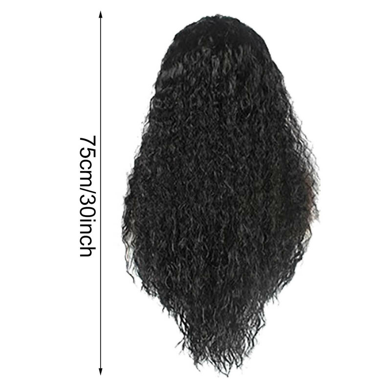 ブラジルの自然な巻き毛のかつら,人間の髪の毛,透明な深い波,13x6,日常使用,30インチ
