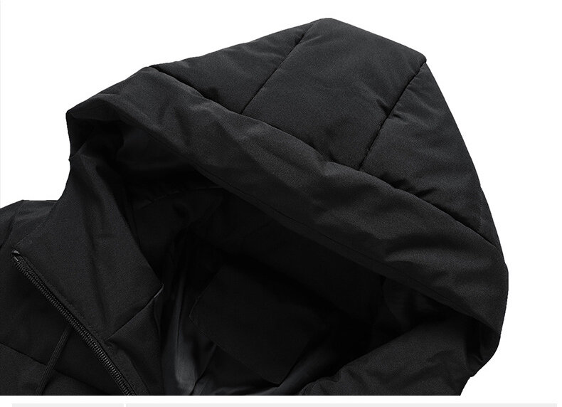 Fashion Parkas Male Thick Winter Overcoat Men's Casual Jacket Hat Warm Long Windbreaker 2023 Windproof Business Hombre