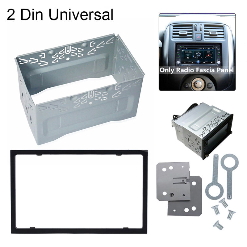 Auto Panel Audio Dash Mount Kit Box 2Din Fittings Kit Universal Radio Head Unit Installation Frame For 2Din Car DVD Radio Player