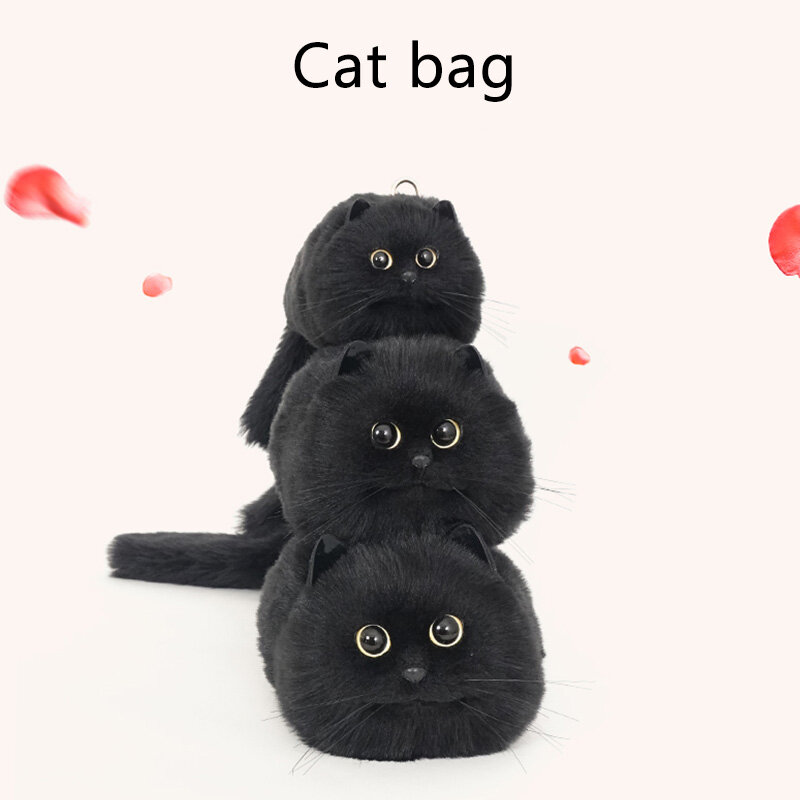 Luxury Mini Cute Black Cat Bag High Quality Female Bag  Women's Leather Handbags Fashion Women's Bag 2023 Crossbody Shoulder Bag