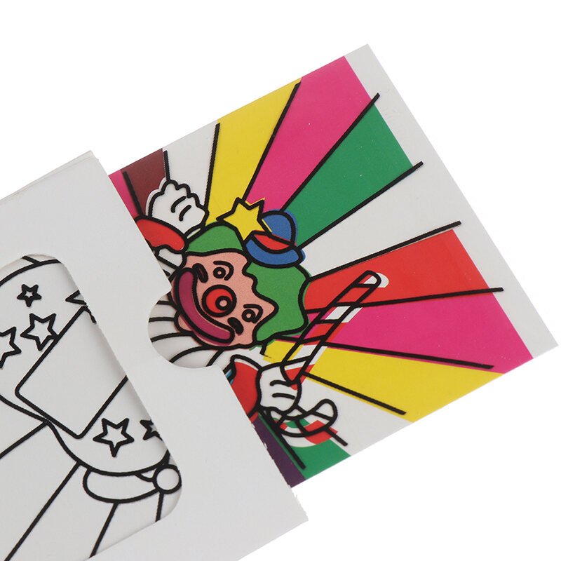Mały rozmiar zmieniający się klaun karta kolorów magiczne sztuczki zabawki magiczne rekwizyty sceniczne
