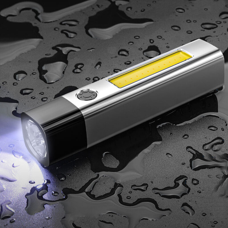 3w cob mini lanterna stepless escurecimento usb recarregável tocha equitação luz de acampamento à prova dwaterproof água atividades ao ar livre