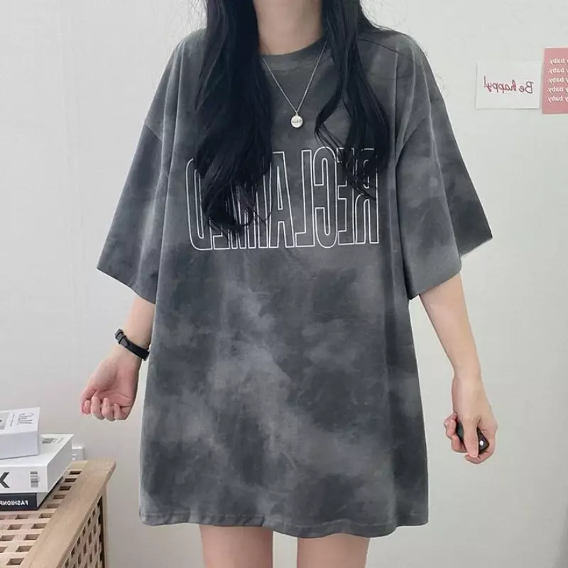 Women's T-shirt Graphic Long Summer Outfit Short Sleeve Top Female Clothing Sales Elegant Korean Reviews Clothes Y2k Trending