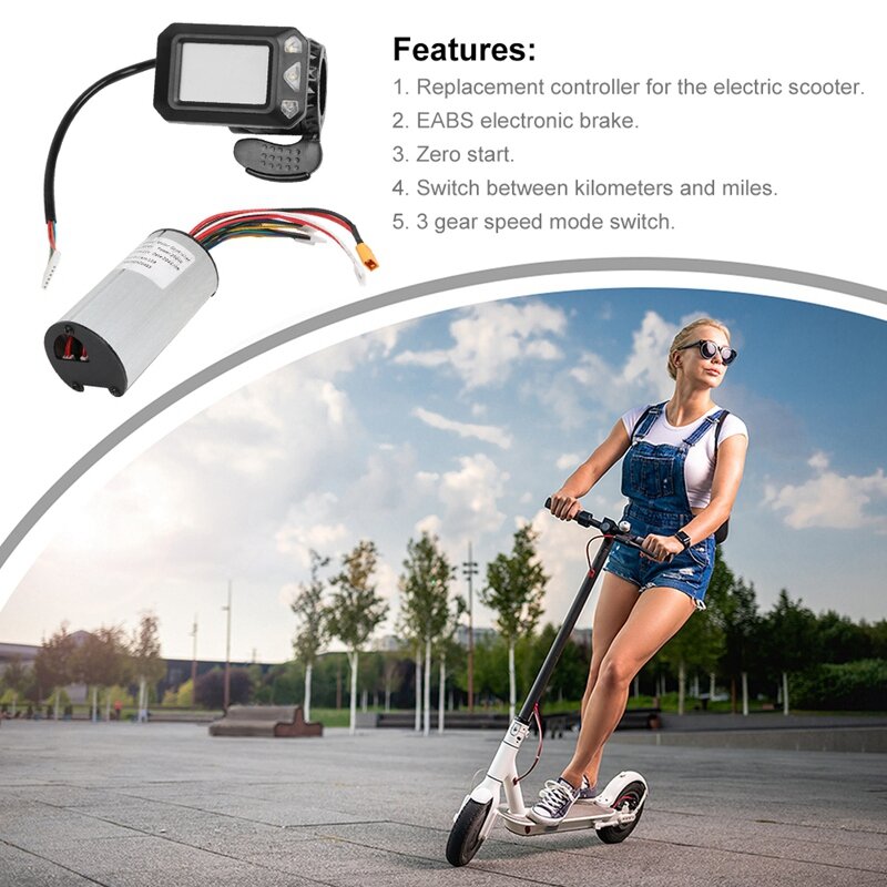 36V Electric Scooter Controller+LCD Display Accelerator+Brake Motor Controller Electric Scooter Accelerator Set Replacement