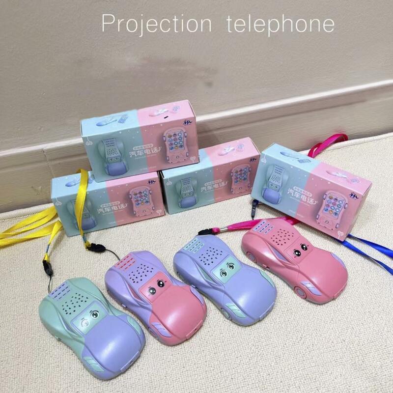 패션 휴대폰 장난감, 버즈 프리 컴팩트 전화 장난감, 부모 자녀 LED 라이트 업 프로젝션 장난감
