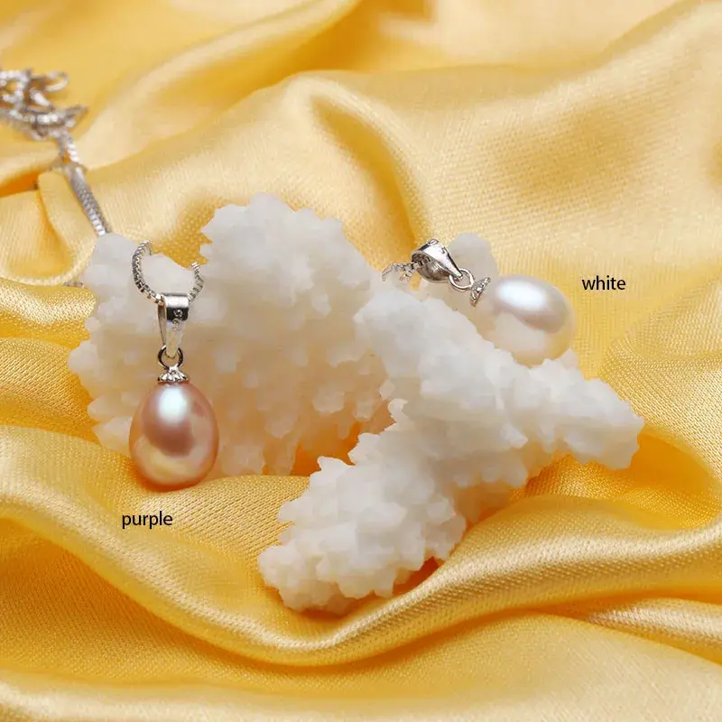 Dainashi naturel perle d'eau douce pendentif collier femmes Simple mode 925 en argent Sterling haute bijoux cadeau pour mère offre spéciale