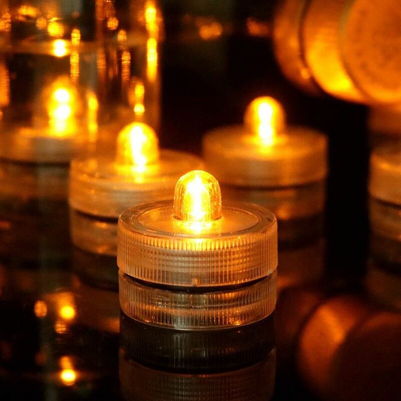 Waterproof Flameless LED Tealight Tea Candles Wedding Light Romantic Multicolor Candles Lights for Birthday Wedding Party Decora