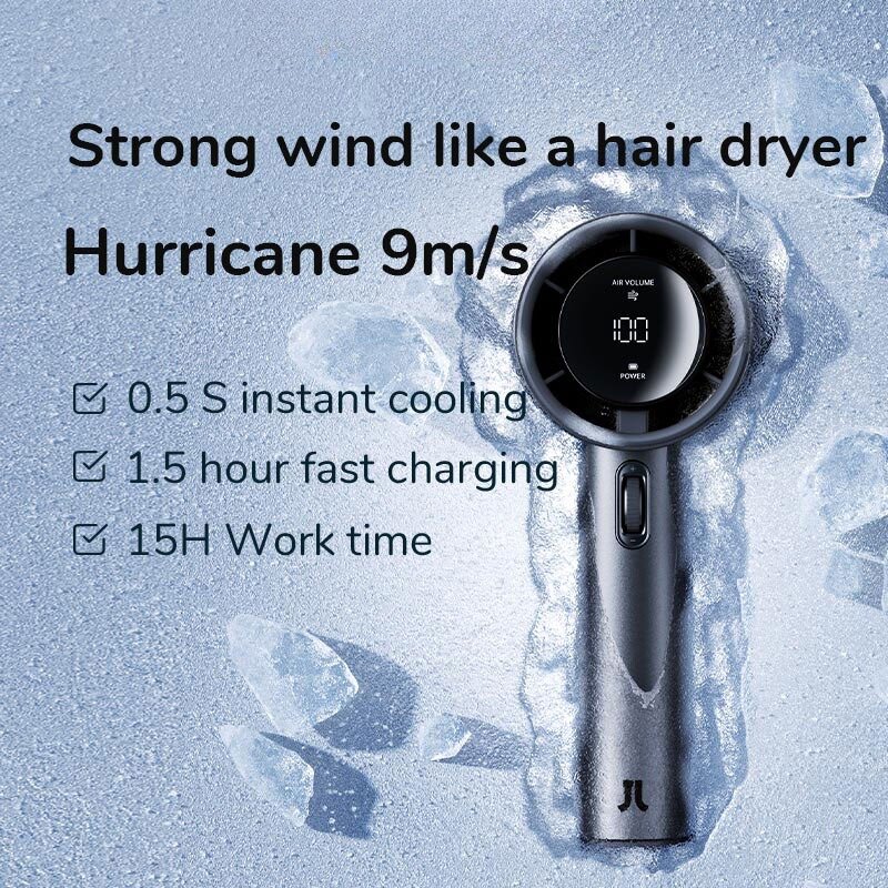 Портативный ручной вентилятор, 100 скоростей ветра, мини безлопастной ручной вентилятор, USB аккумуляторная батарея, электрический вентилятор для ресниц
