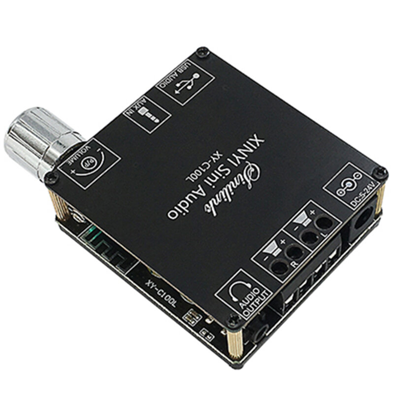 XY-C100L HIFI 100WX2 블루투스 5.0 고출력 디지털 스테레오 앰프 보드, AUX USB AMP 앰프, 홈 시어터