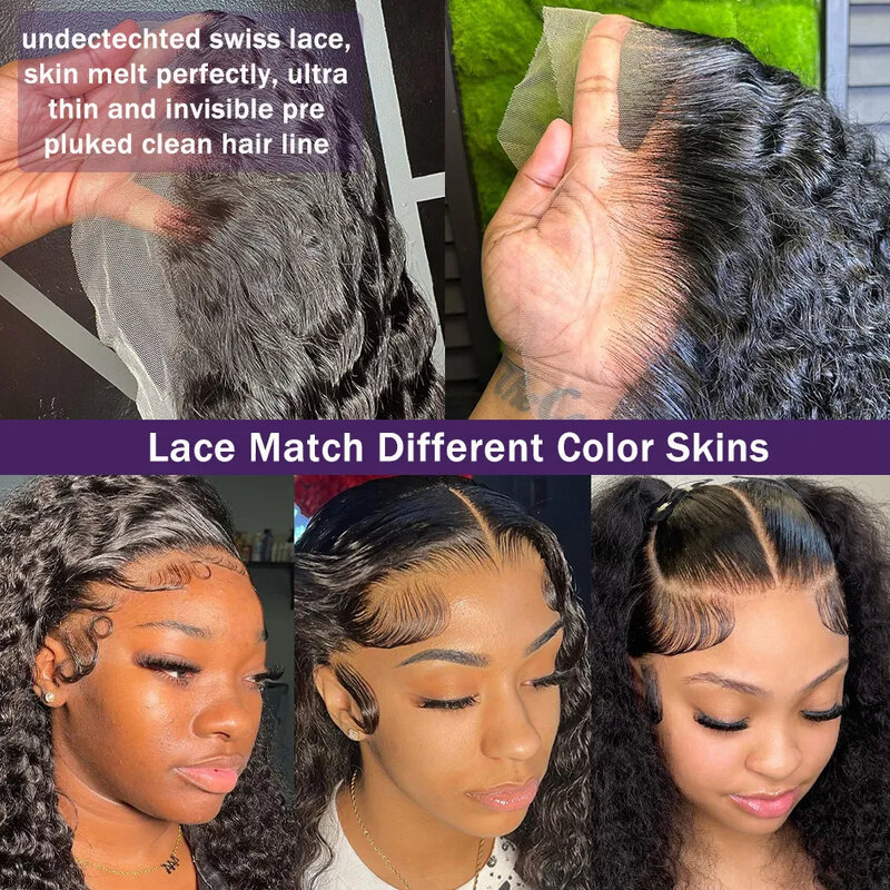 Deep Wave Frontal Wig 13X6 Hd Lace Frontal Wig Curly Lace Front Human Hair Wig Hd Lace Wigs Glueless Wig 13X4 Lace Front Wigs