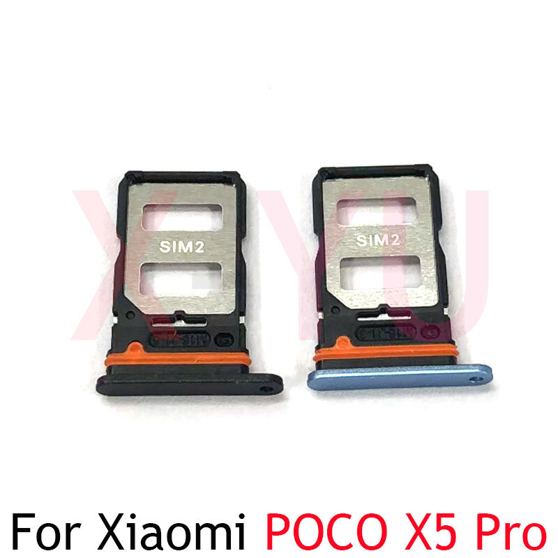 Soquete do adaptador do suporte do slot do cartão SIM, soquete do leitor único e duplo, Xiaomi POCO X5, X5 Pro, 10pcs