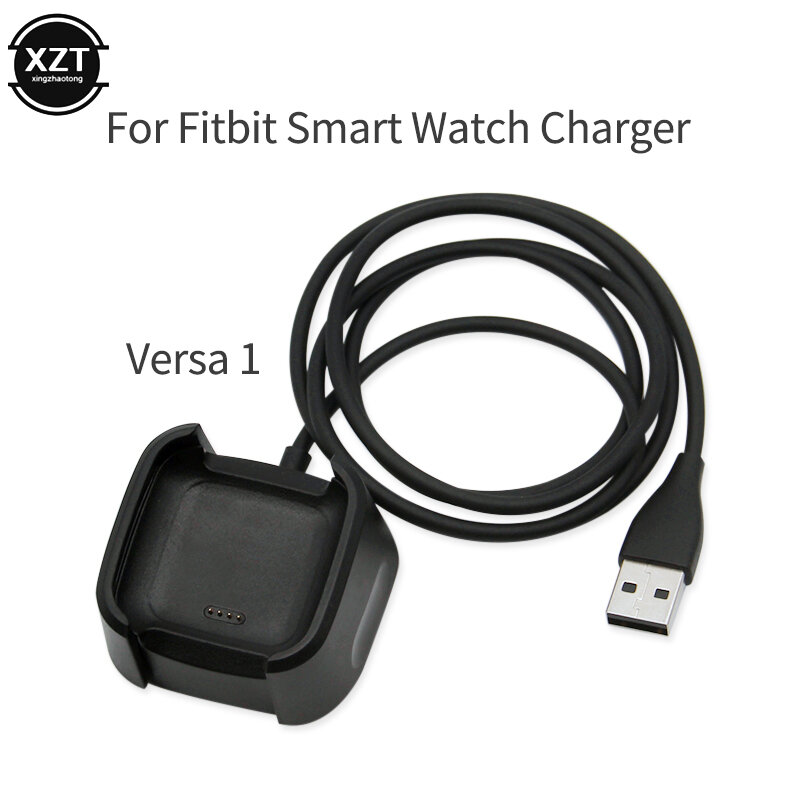 Base de charge de montre intelligente adaptée pour Fitbit Versa Lite, chargeur de bracelet intelligent, câble de charge USB, 2