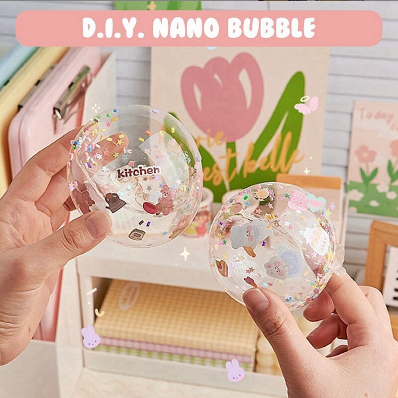 Цветная нано-лента, набор пузырьков для детей, волшебный липкий шар, сделай сам, эластичные пузырьки, нано-лента, пузырьки