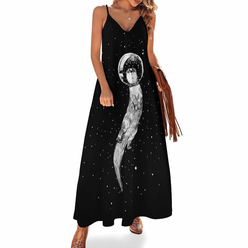 Drifting in Otter Space (mejor para el color) vestido sin mangas, vestido de noche para mujeres embarazadas