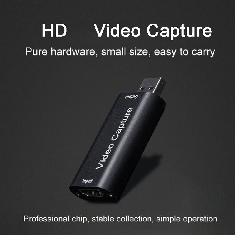 Placa de captura de vídeo para transmissão ao vivo, Mini USB 2.0, compatível com 4K HDMI, Caixa de gravação, PS4, XBOX, jogo telefônico, câmera HD
