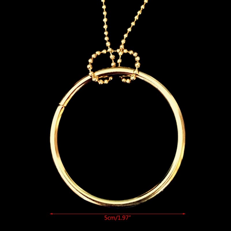 Anillo y cadena mágicos, accesorio para truco anillo con nudo Metal del mañana, duradero para cierre nudo mágico
