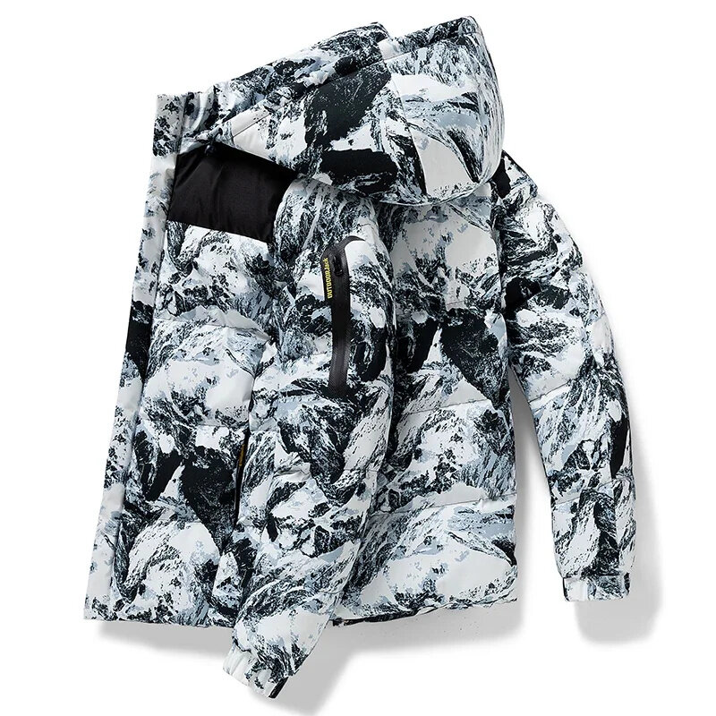 เสื้อคลุมกันลมมีฮู้ดสำหรับผู้ชาย, เสื้อแจ็คเก็ตให้ความอบอุ่นในฤดูหนาวเสื้อโค้ทมีฮู้ดแฟชั่น