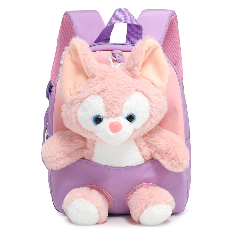 Мультипликационный рюкзак для девочек и дошкольников, школьный ранец для девочек, новинка 2024, Детская маленькая школьная сумка, рюкзак для кампуса с милым кроликом
