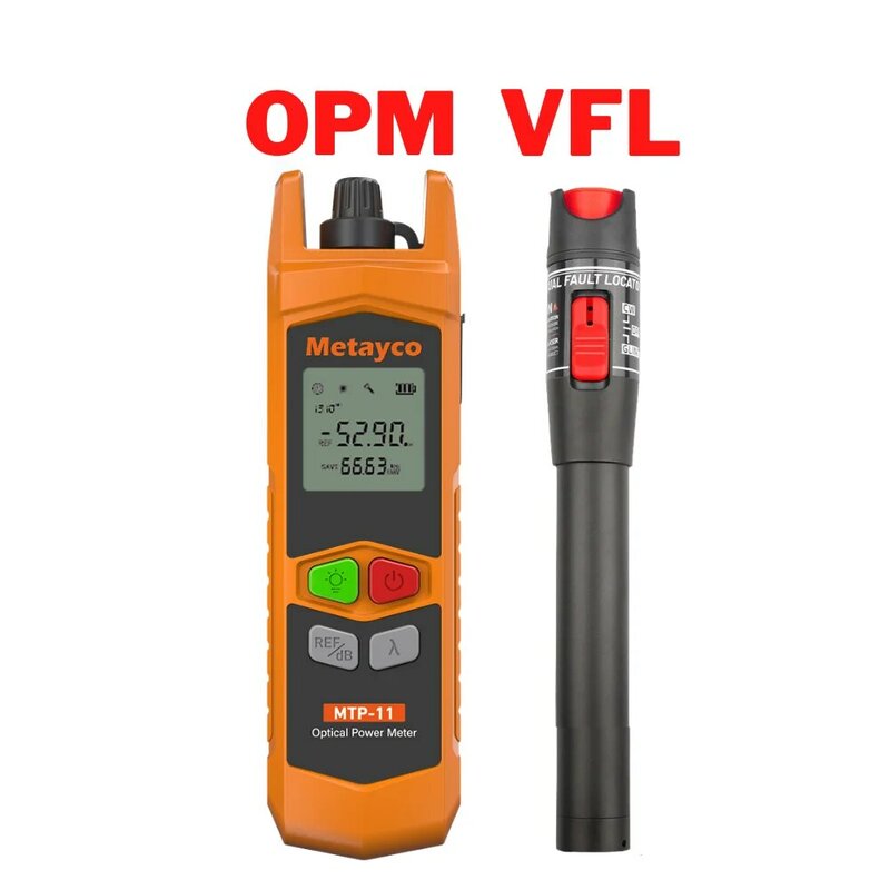 Набор инструментов для оптического волокна оптоволоконный измеритель мощности Mini OPM -70 ~ + 6dbm VFL 5 ~ 60 мВт Визуальный дефектоскоп оптоволоконный тестер