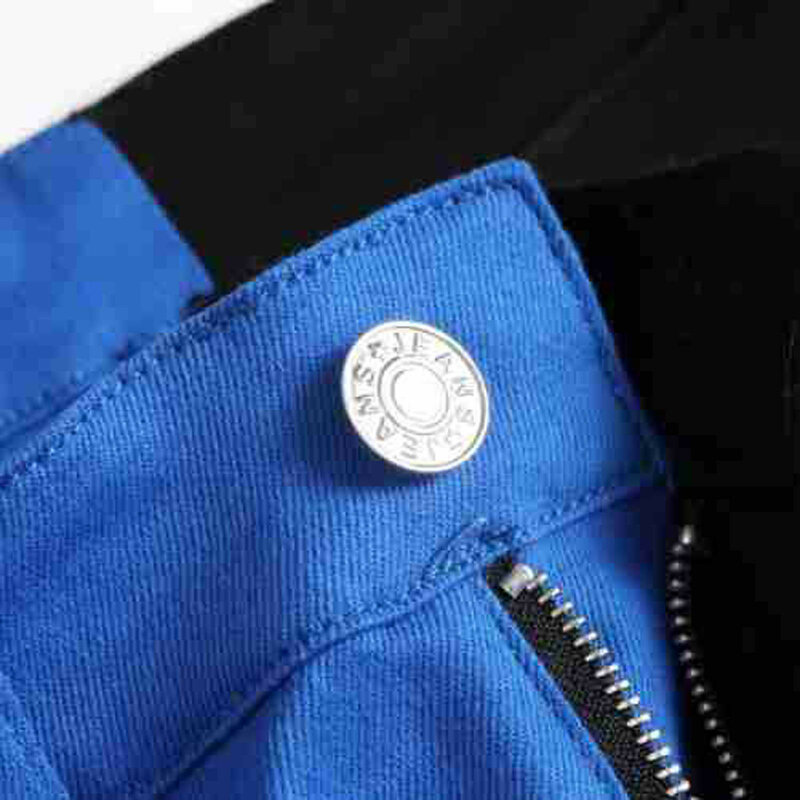 Jeans Slim Fit décontractés pour hommes, bouton multi-poches, fermeture à glissière droite, mode masculine, 9, 10