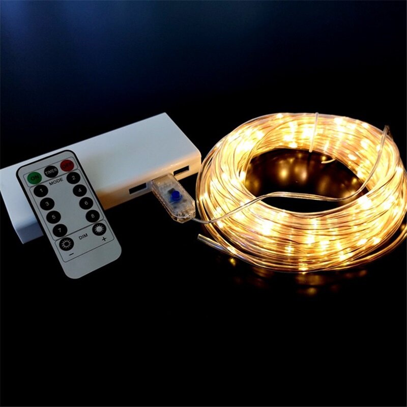 Garden Decoration Outdoor Tube Lights with Remote Winkle Firefly Lamps Indoor Outdoor for Home Party Wedding Garden Camping Deco