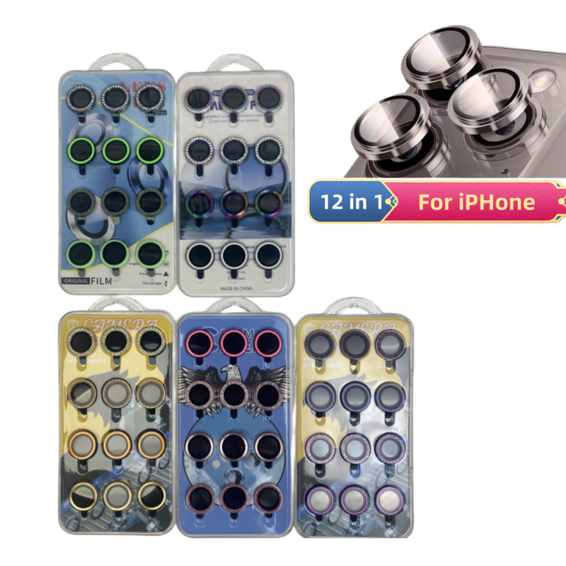 12Pcs Camera Lens Protector for IPhone 15 14 Pro Max Protective Glass for IPhone  13 ProMax 11 12mini Camera Lens Glass
