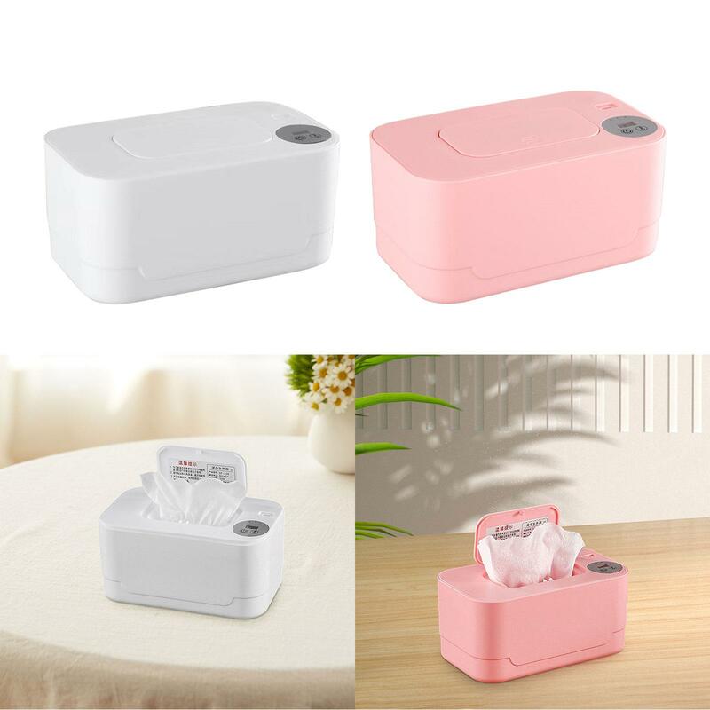 Wipe Warmer Napkin Heating Box Cover Large Capacity LED Display Portable Thermal Warm for Hotel Travel Bathroom Car Household