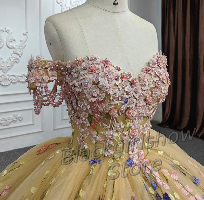 Роскошные платья 15 Quinceanera 2024 элегантные платья с цветочной вышивкой мечты и элегантные платья Quinceanera