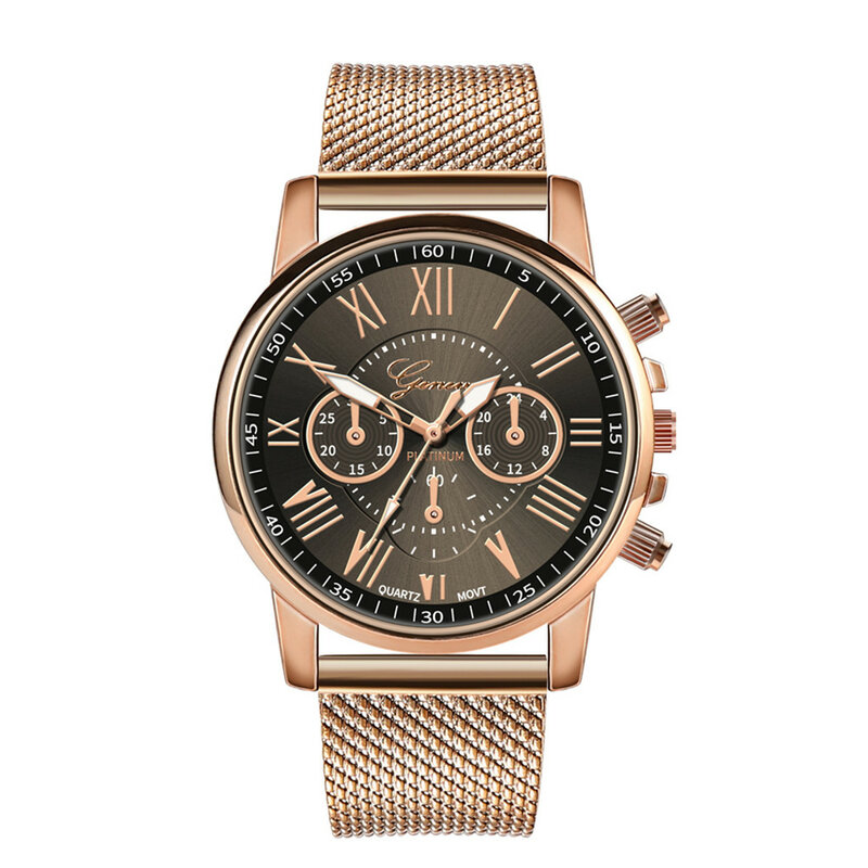 Vrouwen – montres à Quartz de Luxe, de Sport, Militaire, Rvs, bracelet en cuir, cadran