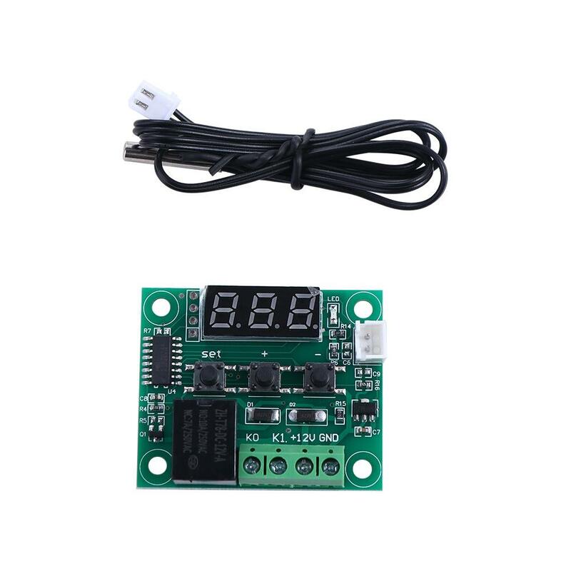 Pengontrol suhu Sensor NTC Regulator Digital termostat modul tampilan LED sakelar kontrol temperatur W1209